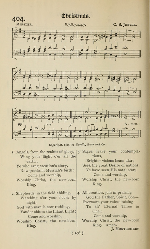 The Westminster Abbey Hymn-Book: compiled under the authority of the dean of Westminster page 506