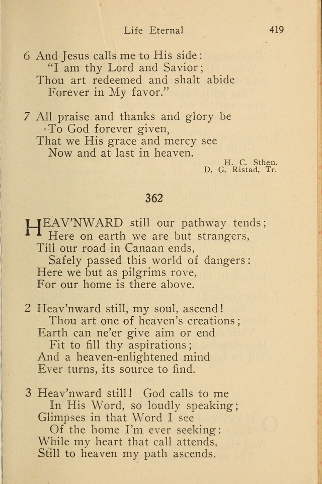 Wartburg Hymnal: for church, school and home page 419