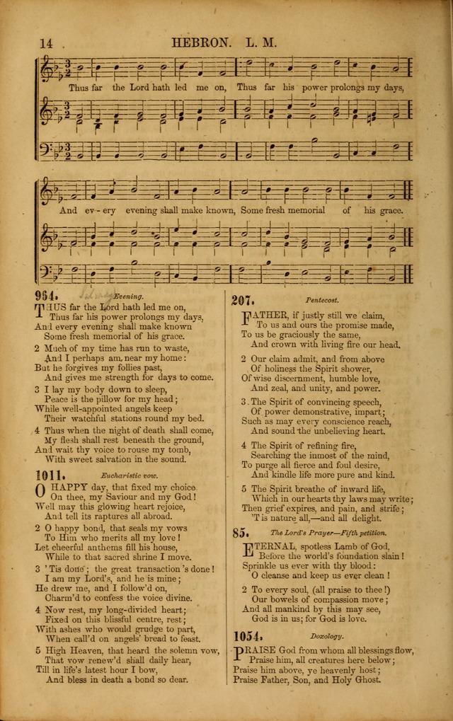 Wesleyan Hymn and Tune Book: Comprising the Entire Collection of Hymns in the Hymn Book of the Methodist Episcopal Church, South page 14
