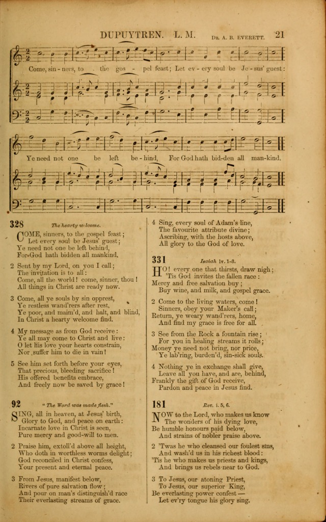 Wesleyan Hymn and Tune Book: Comprising the Entire Collection of Hymns in the Hymn Book of the Methodist Episcopal Church, South page 21
