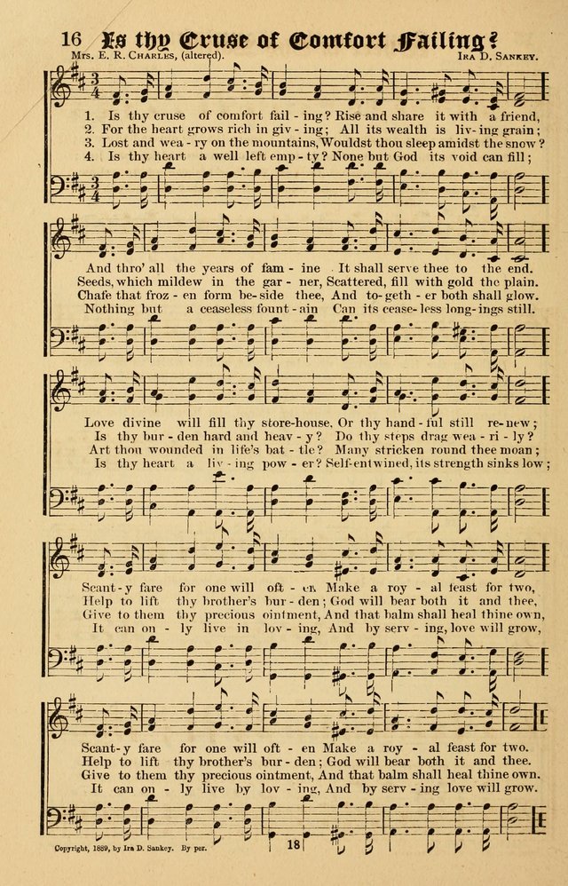 Words of Life: a collection of Hymns and Tunes for use in Gospel Meetings and other Religious Services page 18