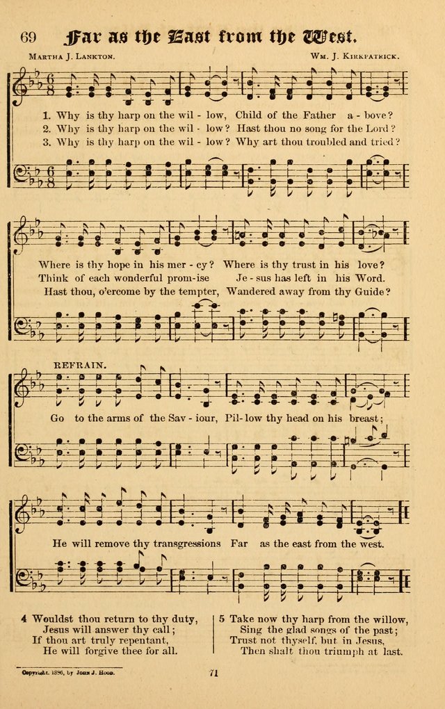 Words of Life: a collection of Hymns and Tunes for use in Gospel Meetings and other Religious Services page 69