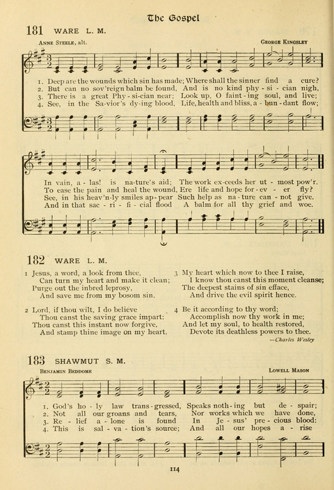 The Wesleyan Methodist Hymnal: Designed for Use in the Wesleyan Methodist Connection (or Church) of America page 114