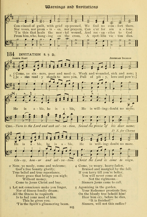 The Wesleyan Methodist Hymnal: Designed for Use in the Wesleyan Methodist Connection (or Church) of America page 115