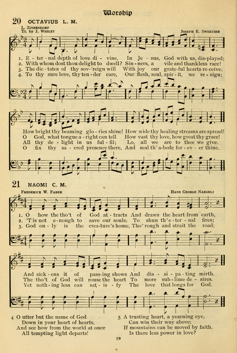 The Wesleyan Methodist Hymnal: Designed for Use in the Wesleyan Methodist Connection (or Church) of America page 12