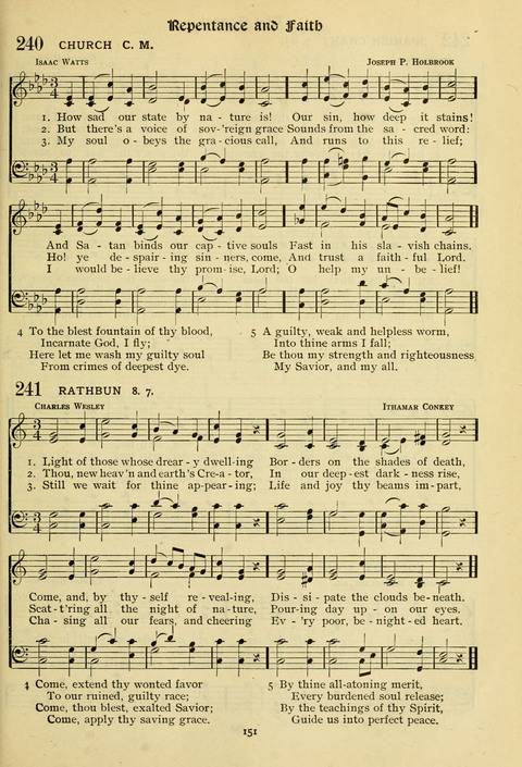 The Wesleyan Methodist Hymnal: Designed for Use in the Wesleyan Methodist Connection (or Church) of America page 151