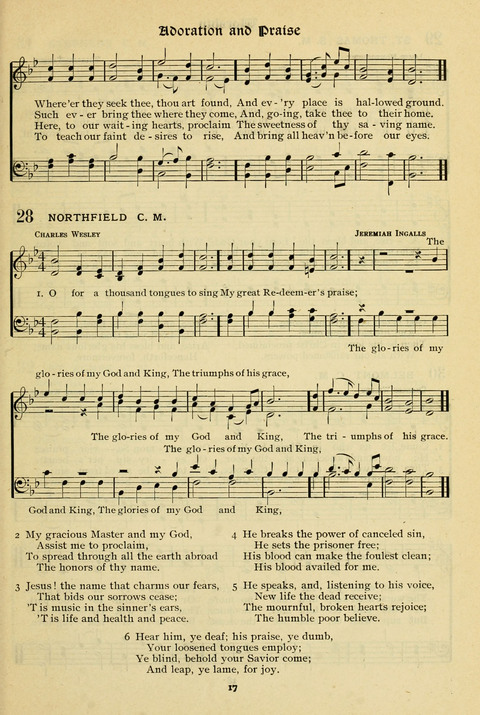 The Wesleyan Methodist Hymnal: Designed for Use in the Wesleyan Methodist Connection (or Church) of America page 17