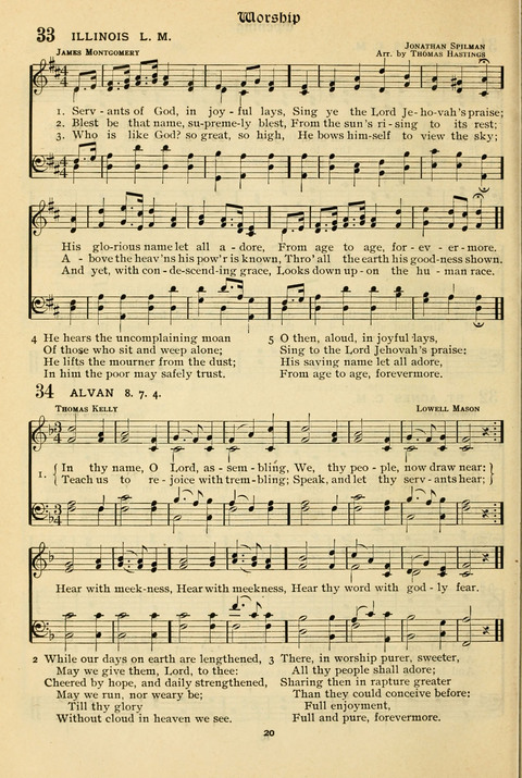 The Wesleyan Methodist Hymnal: Designed for Use in the Wesleyan Methodist Connection (or Church) of America page 20