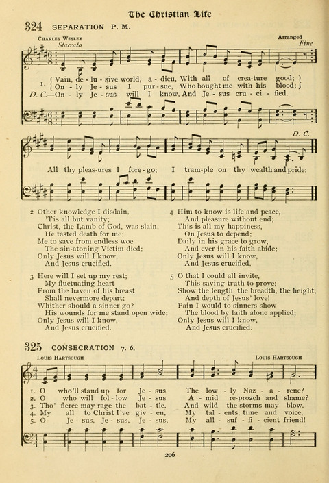 The Wesleyan Methodist Hymnal: Designed for Use in the Wesleyan Methodist Connection (or Church) of America page 206