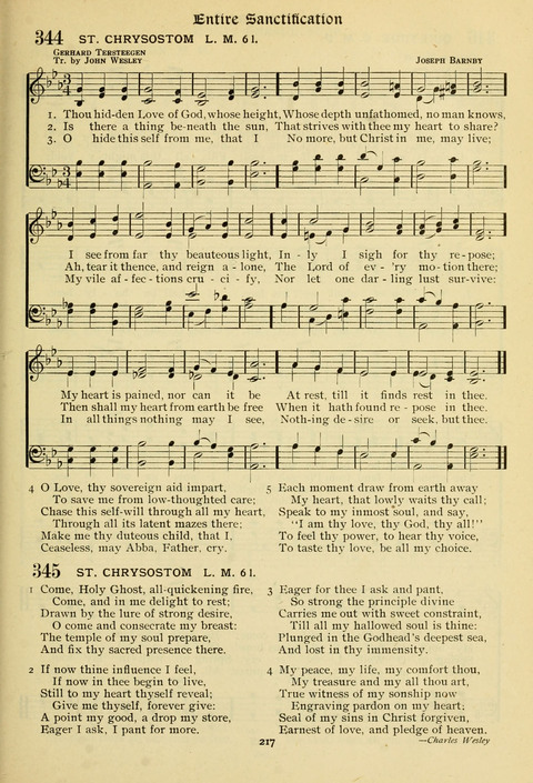 The Wesleyan Methodist Hymnal: Designed for Use in the Wesleyan Methodist Connection (or Church) of America page 217