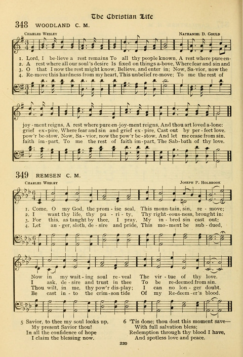The Wesleyan Methodist Hymnal: Designed for Use in the Wesleyan Methodist Connection (or Church) of America page 220