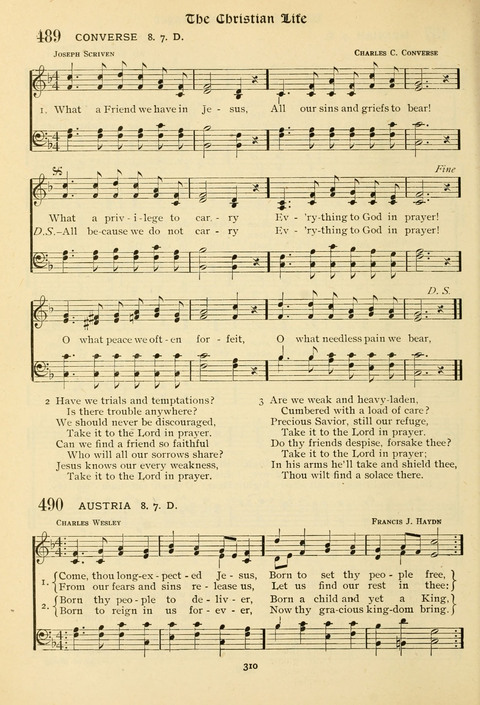 The Wesleyan Methodist Hymnal: Designed for Use in the Wesleyan Methodist Connection (or Church) of America page 310