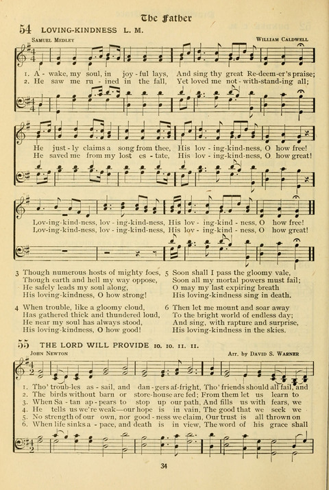 The Wesleyan Methodist Hymnal: Designed for Use in the Wesleyan Methodist Connection (or Church) of America page 34