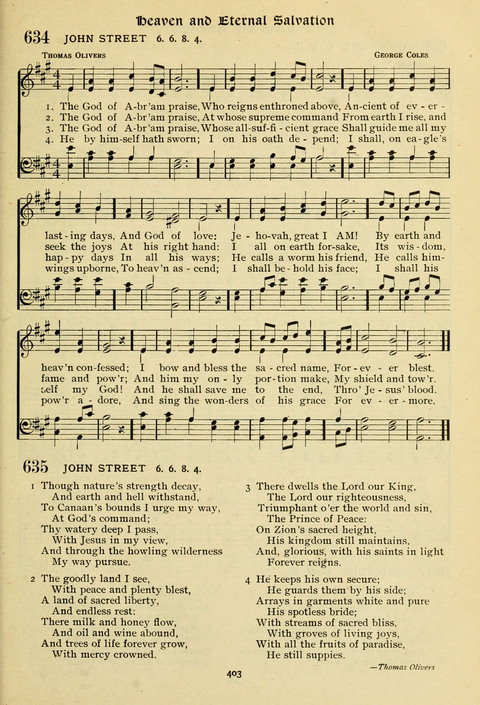 The Wesleyan Methodist Hymnal: Designed for Use in the Wesleyan Methodist Connection (or Church) of America page 403