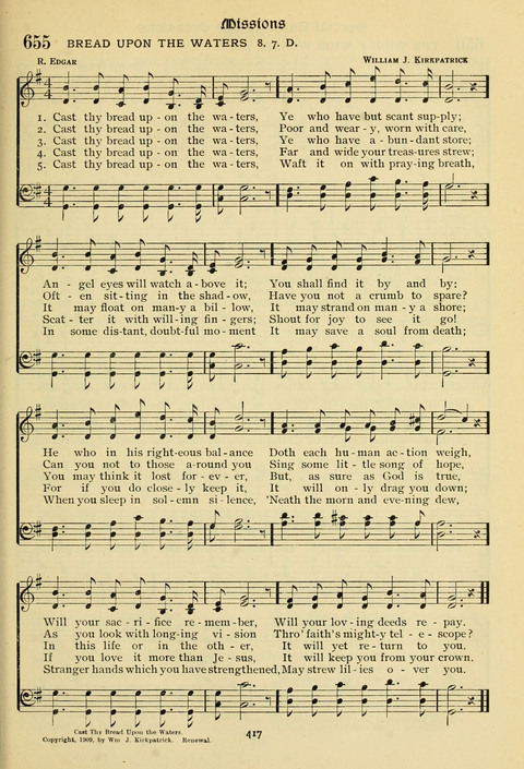 The Wesleyan Methodist Hymnal: Designed for Use in the Wesleyan Methodist Connection (or Church) of America page 417