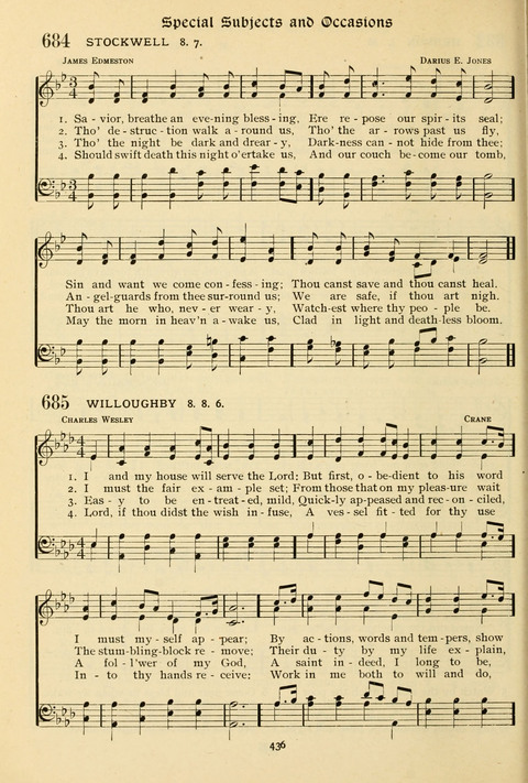 The Wesleyan Methodist Hymnal: Designed for Use in the Wesleyan Methodist Connection (or Church) of America page 436