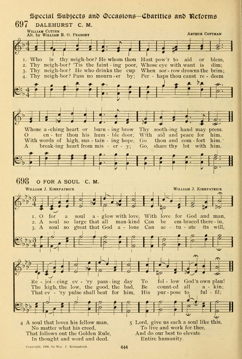 The Wesleyan Methodist Hymnal: Designed for Use in the Wesleyan Methodist Connection (or Church) of America page 444