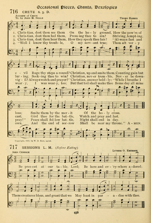 The Wesleyan Methodist Hymnal: Designed for Use in the Wesleyan Methodist Connection (or Church) of America page 456