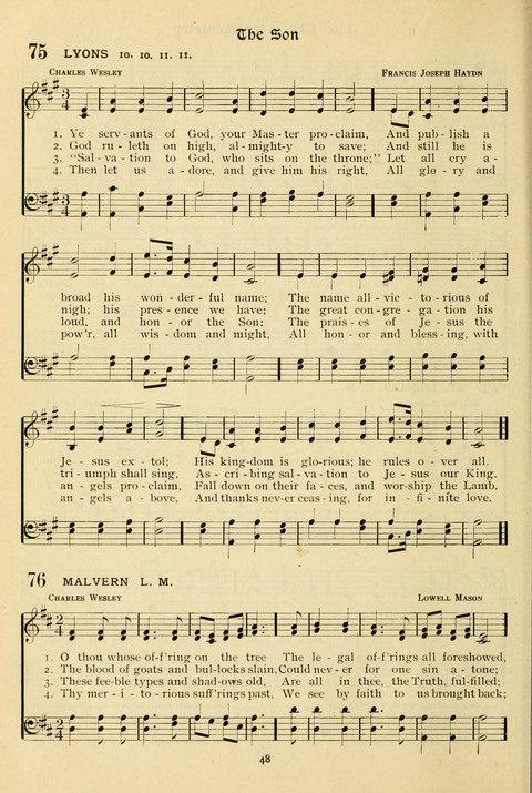 The Wesleyan Methodist Hymnal: Designed for Use in the Wesleyan Methodist Connection (or Church) of America page 48