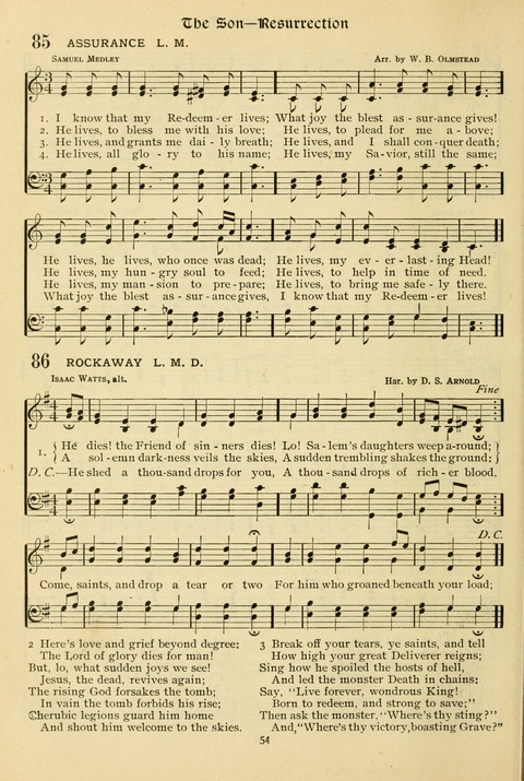 The Wesleyan Methodist Hymnal: Designed for Use in the Wesleyan Methodist Connection (or Church) of America page 54