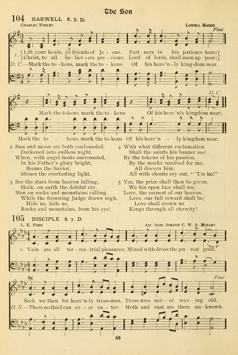 The Wesleyan Methodist Hymnal: Designed for Use in the Wesleyan Methodist Connection (or Church) of America page 68