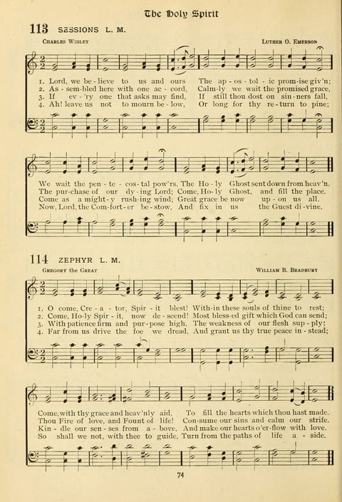 The Wesleyan Methodist Hymnal: Designed for Use in the Wesleyan Methodist Connection (or Church) of America page 74