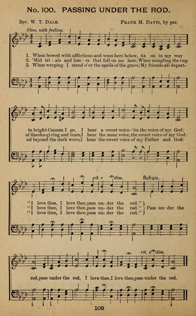 Windows of Heaven: hymns new and old for the church, Sunday school and home used by Rev. H.M. Wharton in evangelistic work page 108