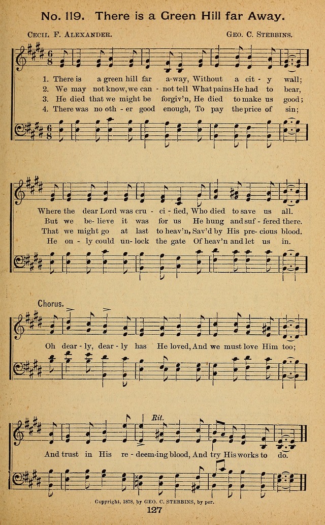 Windows of Heaven: hymns new and old for the church, Sunday school and home used by Rev. H.M. Wharton in evangelistic work page 127