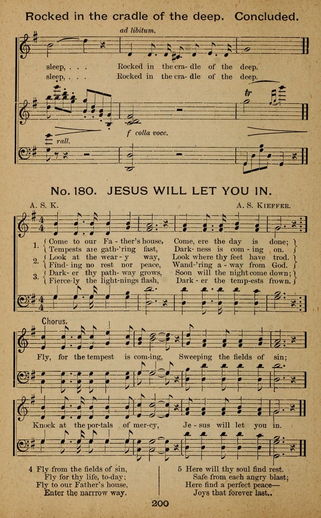 Windows of Heaven: hymns new and old for the church, Sunday school and home used by Rev. H.M. Wharton in evangelistic work page 200