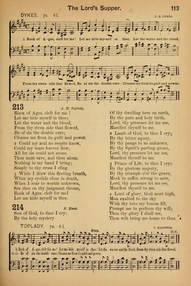 Worship in Song: a selection of hymns and tunes for the Service of the Sanctuary  page 113