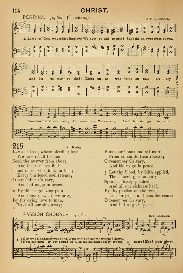 Worship in Song: a selection of hymns and tunes for the Service of the Sanctuary  page 114