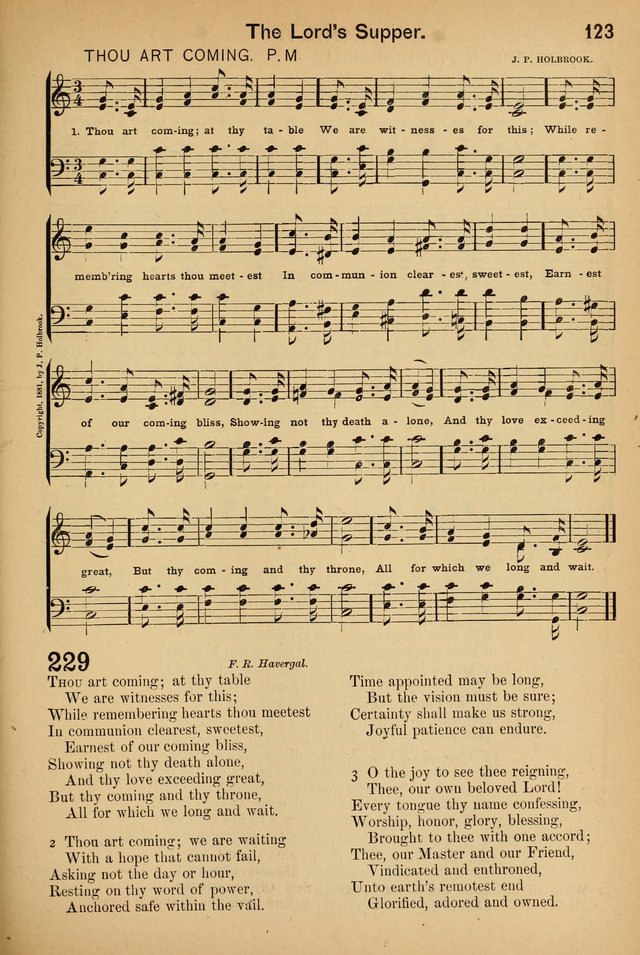 Worship in Song: a selection of hymns and tunes for the Service of the Sanctuary  page 123