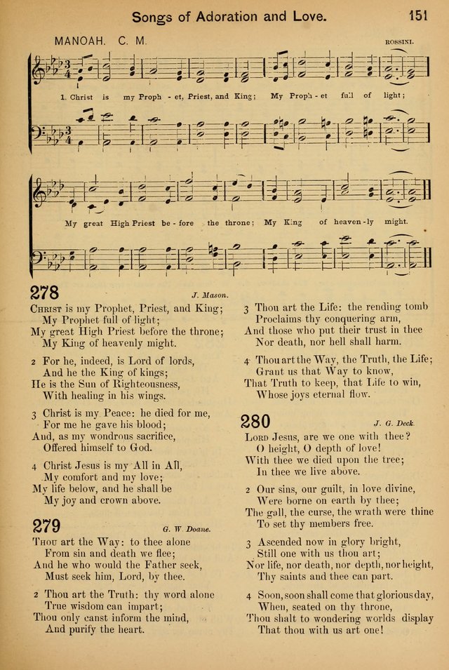 Worship in Song: a selection of hymns and tunes for the Service of the Sanctuary  page 151