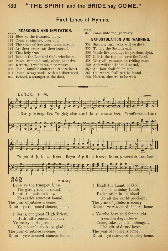 Worship in Song: a selection of hymns and tunes for the Service of the Sanctuary  page 180