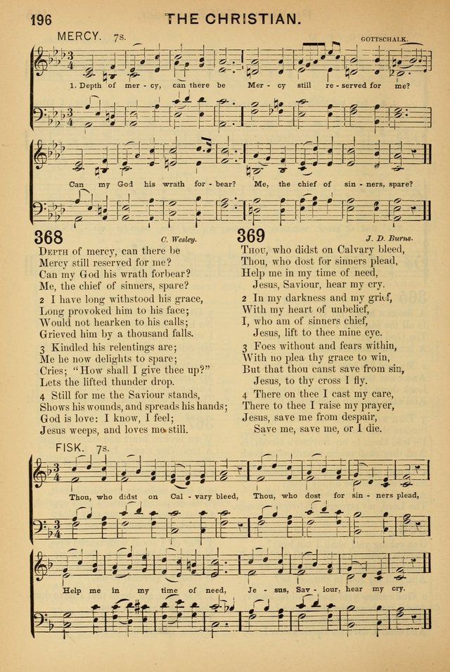 Worship in Song: a selection of hymns and tunes for the Service of the Sanctuary  page 196