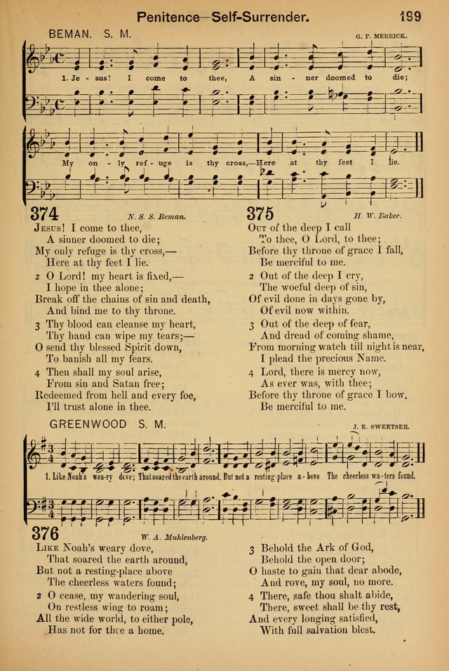 Worship in Song: a selection of hymns and tunes for the Service of the Sanctuary  page 199