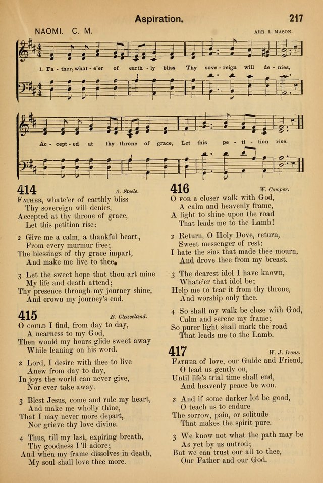 Worship in Song: a selection of hymns and tunes for the Service of the Sanctuary  page 217