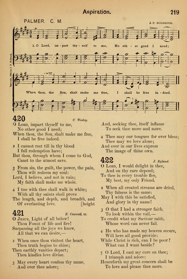 Worship in Song: a selection of hymns and tunes for the Service of the Sanctuary  page 219