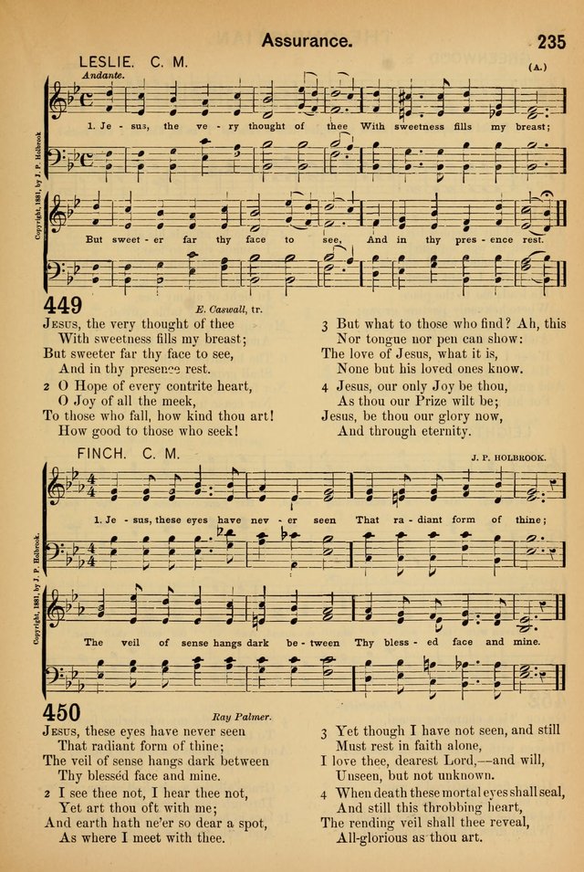 Worship in Song: a selection of hymns and tunes for the Service of the Sanctuary  page 235