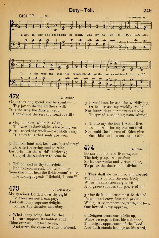 Worship in Song: a selection of hymns and tunes for the Service of the Sanctuary  page 249