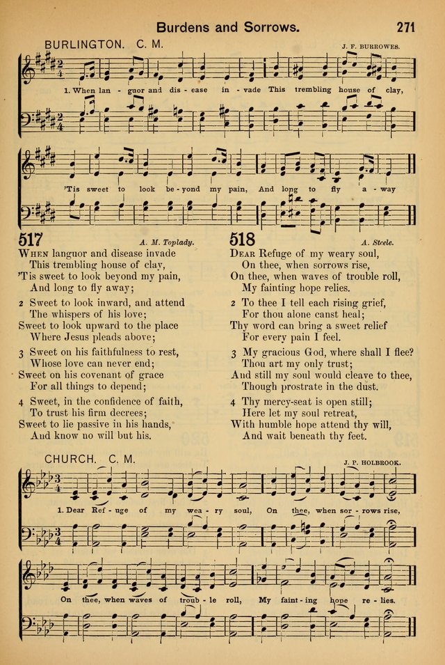 Worship in Song: a selection of hymns and tunes for the Service of the Sanctuary  page 271