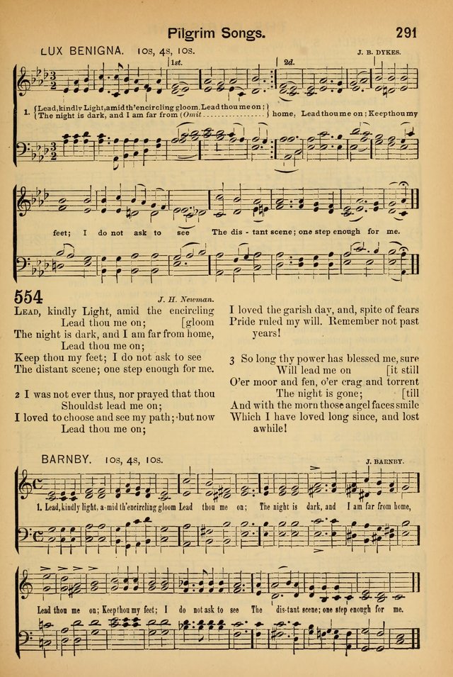 Worship in Song: a selection of hymns and tunes for the Service of the Sanctuary  page 291