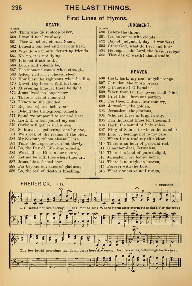 Worship in Song: a selection of hymns and tunes for the Service of the Sanctuary  page 296