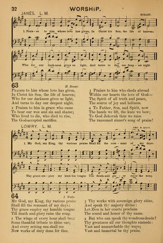 Worship in Song: a selection of hymns and tunes for the Service of the Sanctuary  page 32