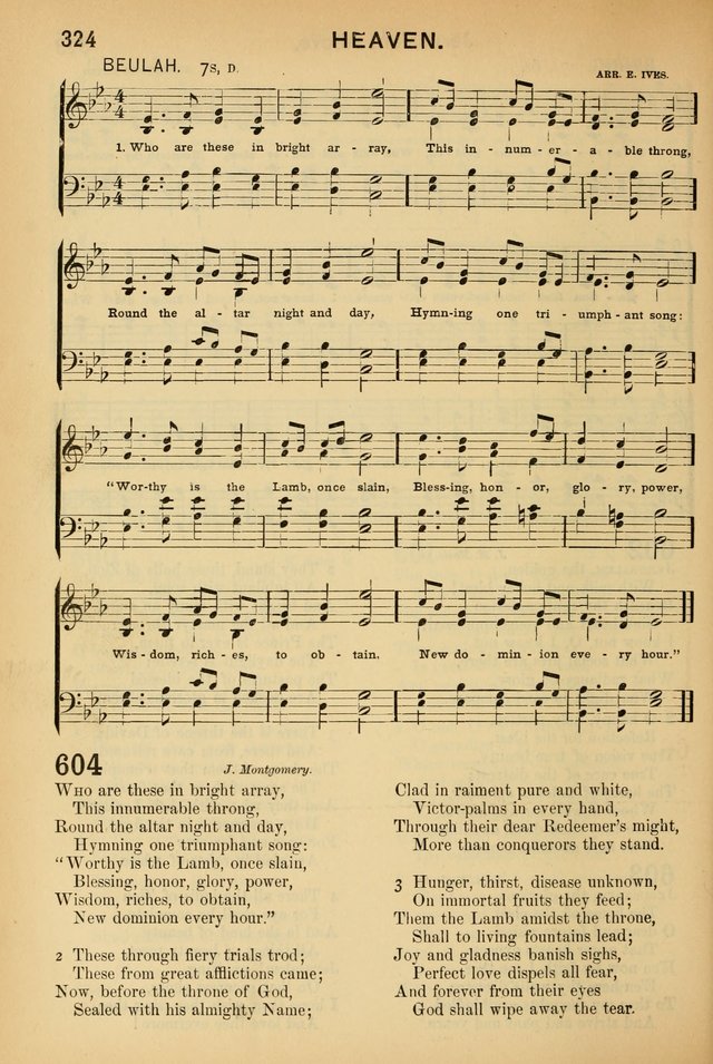 Worship in Song: a selection of hymns and tunes for the Service of the Sanctuary  page 324