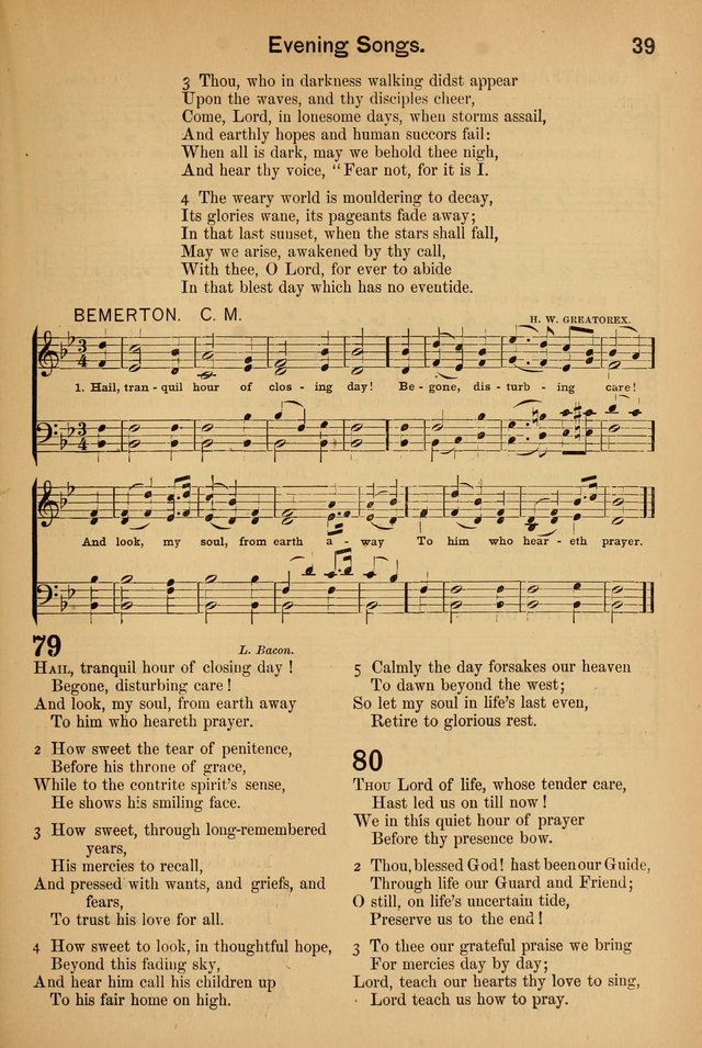 Worship in Song: a selection of hymns and tunes for the Service of the Sanctuary  page 39