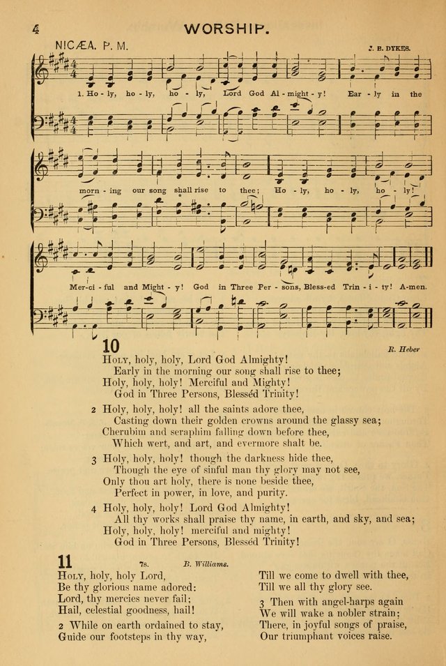 Worship in Song: a selection of hymns and tunes for the Service of the Sanctuary  page 4