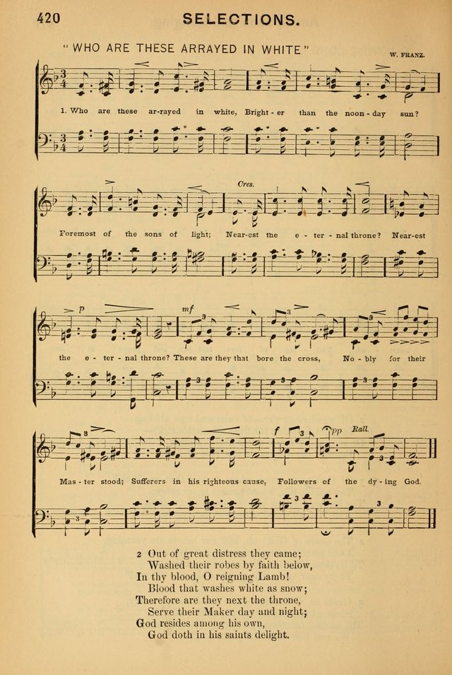 Worship in Song: a selection of hymns and tunes for the Service of the Sanctuary  page 420