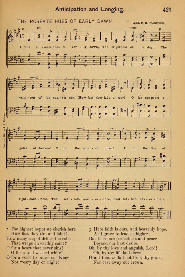 Worship in Song: a selection of hymns and tunes for the Service of the Sanctuary  page 421
