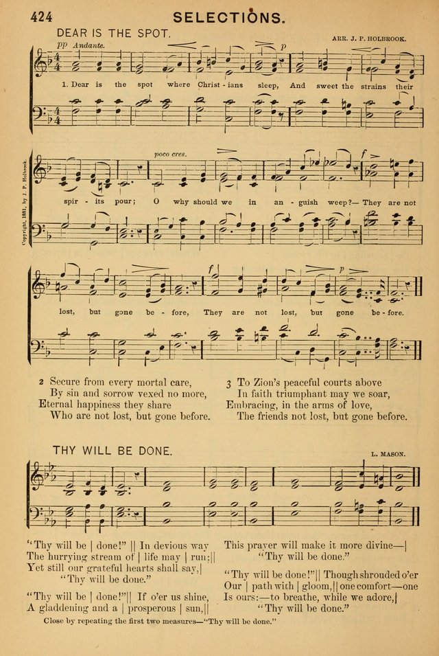 Worship in Song: a selection of hymns and tunes for the Service of the Sanctuary  page 424